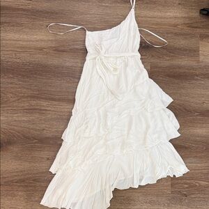 Lulus Elegant White Asymmetrical Dress